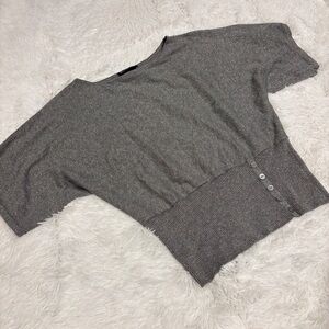 Lane Bryant Women's Silver Metallic V-Neck Sweater Size 14/16 Holiday Glimmer